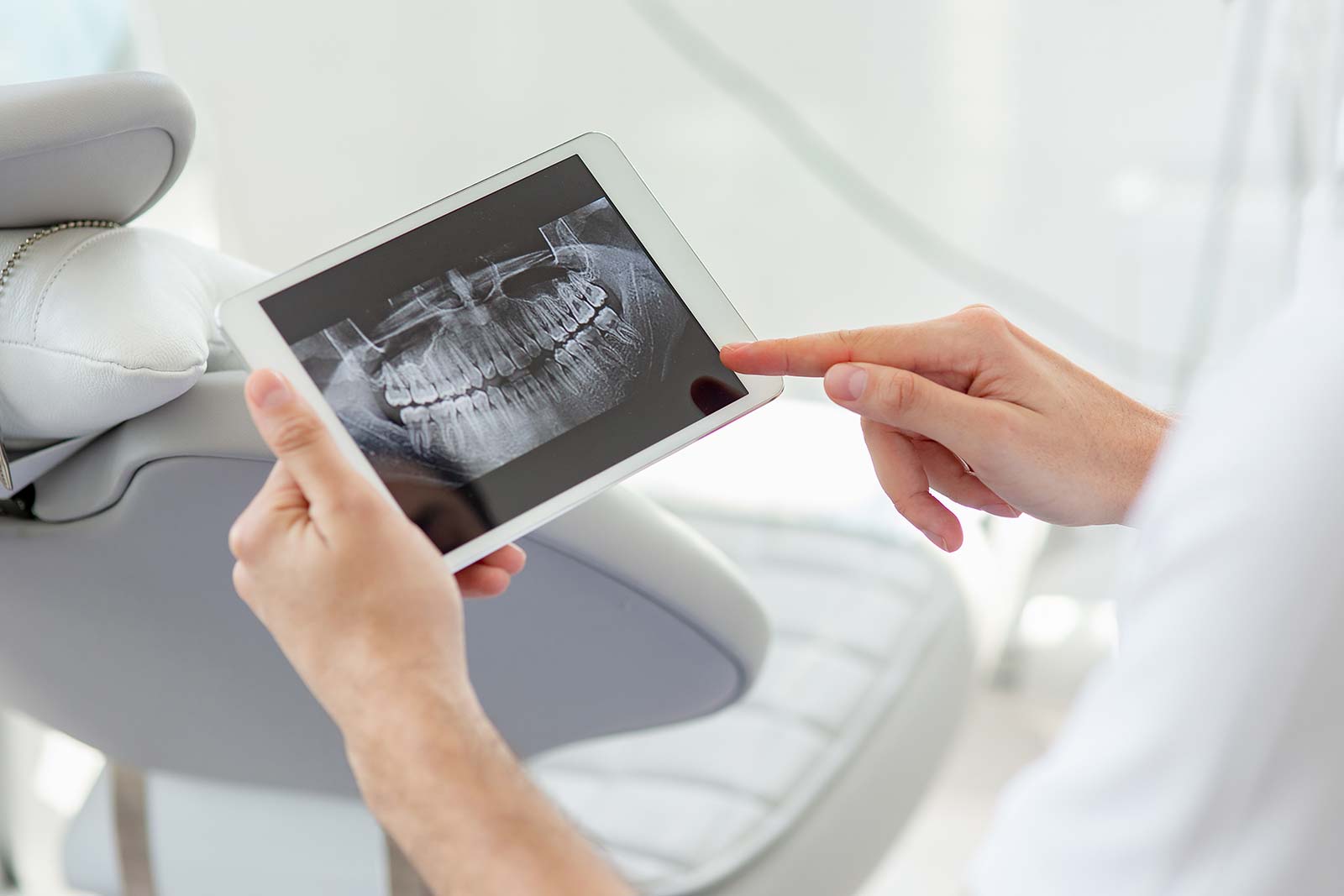 Tablet mit digitalem Röntgenbild